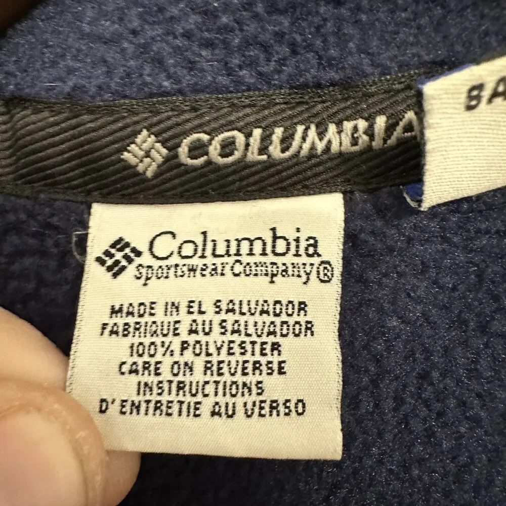 Columbia Men’s L Navy Fleece Vest Full Zip Interchange Outdoor Hiking